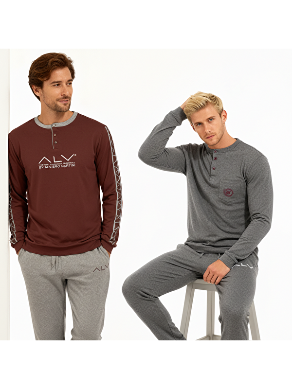 Bonbon Erkek Pamuklu 2 Adet 2'Li Pijama Takımı Bb2230