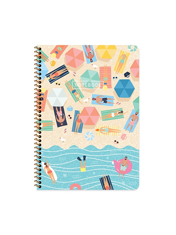 Keskin Color Keskin A4 Çizgili Karton Kapak Spiralli Mevsimler Defter - Yaz