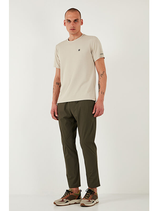 Buratti Slim Fit Lastikli Bel Boru Paça Kemer Detaylı Erkek Pantolon 5543S86JMILANO