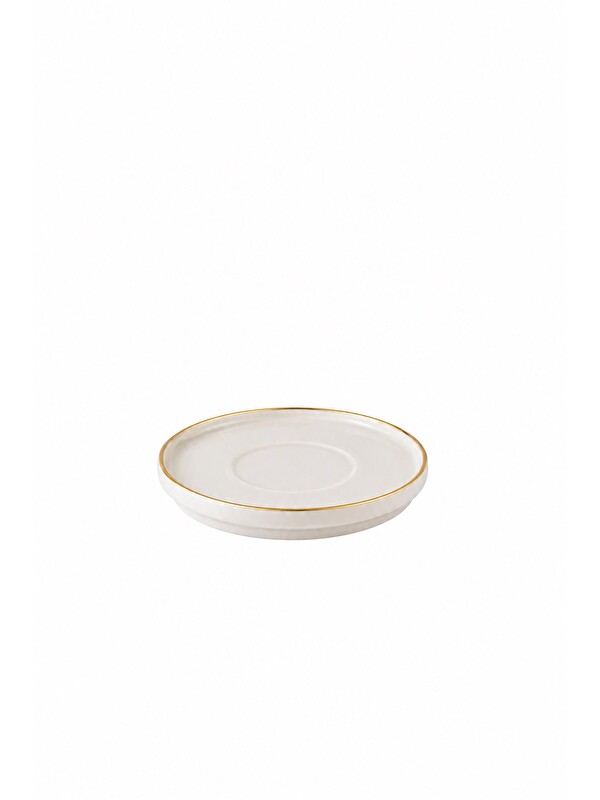 Kütahya Porselen Bone Desire Çay Tabağı 12cm Altın Yaldızlı Tekli