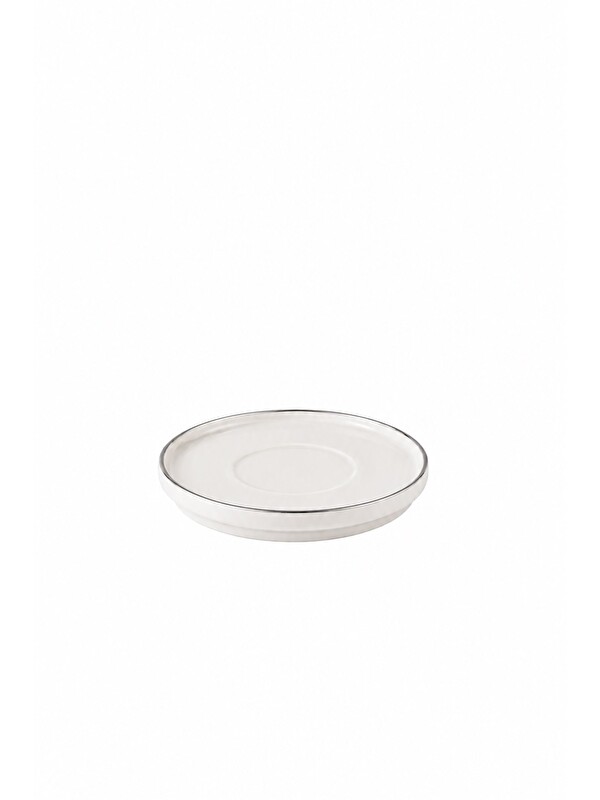 Kütahya Porselen Bone Desire Çay Tabağı 12cm Platin Yaldızlı Tekli