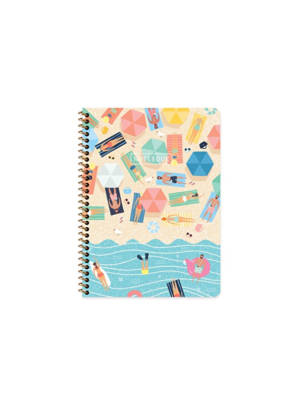 Keskin Color Keskin 16,5 x 22,5 Çizgili Spiralli Mevsimler Defter - Yaz