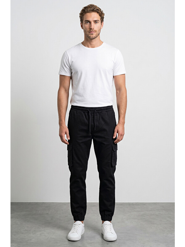 Fullamoda Beli Bağlamalı Kargo Cepli Jogger Pantolon