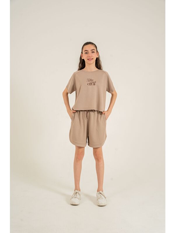 Mışıl Kids Glow Girls Club Nakışlı Yumaşak Dokulu-Comfort Kumaş Kız Çocuk Alt Üst Eşofman Takımı