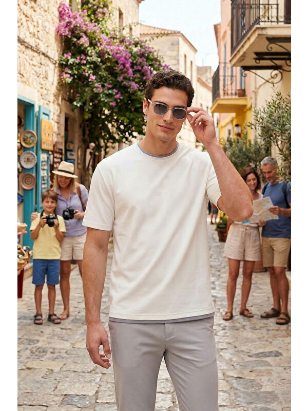 Buratti Regular Fit Bisiklet Yaka Kumaş T Shirt 5904091