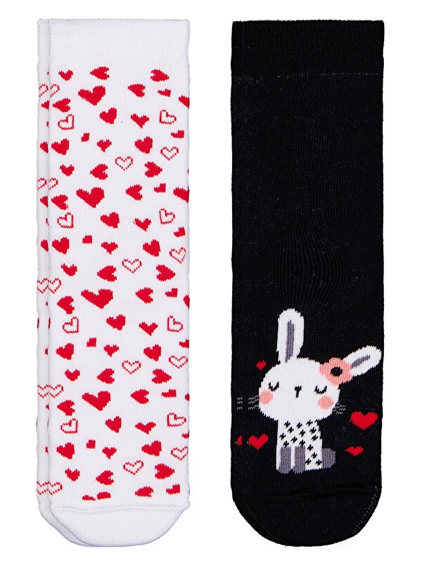 Civil Girls Bunny Havlu 2'li 2-12 Yaş Kız Soket Çorap - Standart