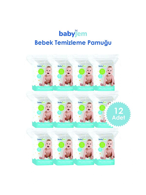 Babyjem 904 Bebek Temizleme Pamuğu 12'li
