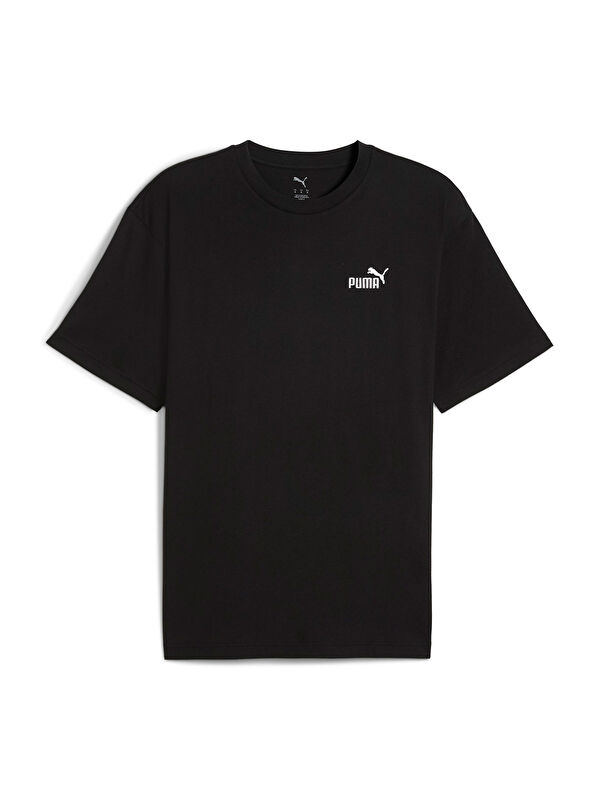 Puma Essential Relaxed No 1 Logo Erkek Siyah Tişört