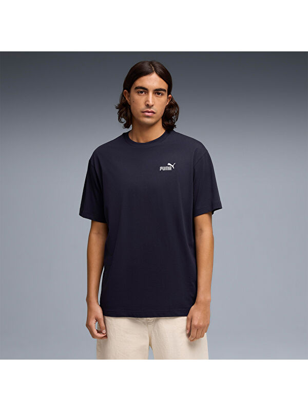 Puma Essential Relaxed No 1 Logo Erkek Lacivert Tişört