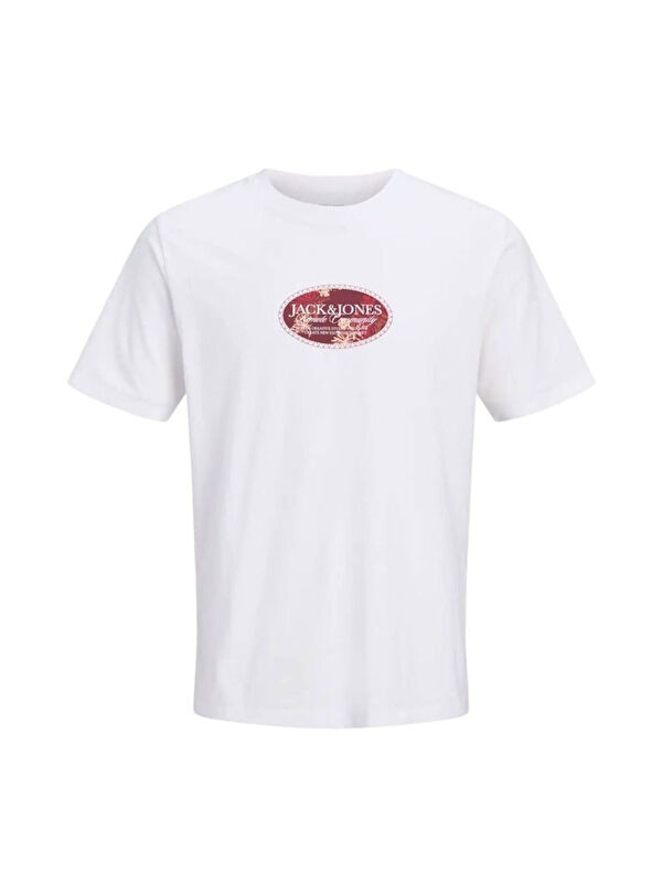 Jack & Jones Montauk Front Erkek Beyaz Tişört
