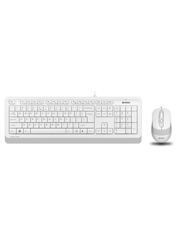 A4-Tech F1010 Kablolu Q Klavye Mouse Set   Beyaz