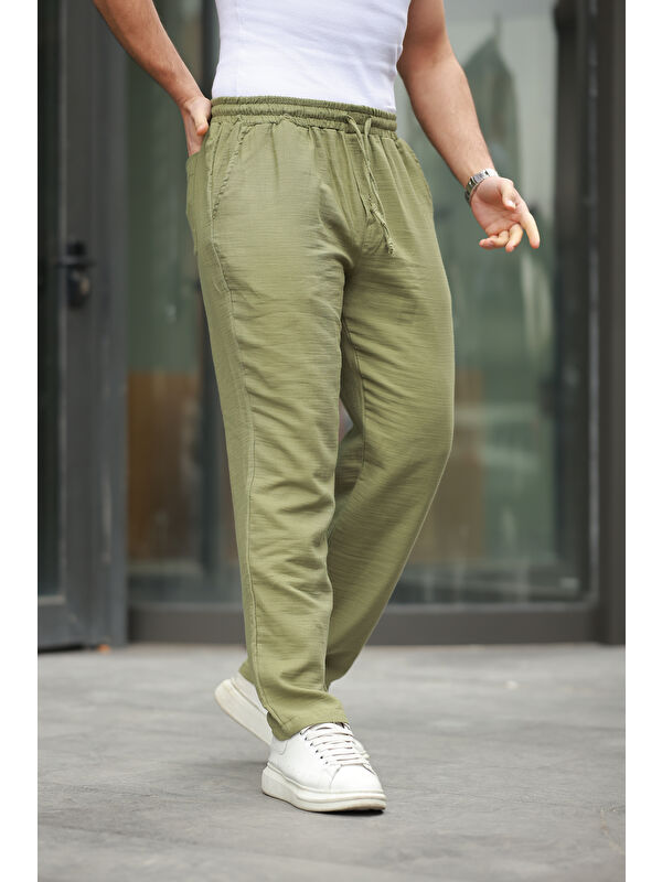 Comstar Keten Bağcıklı Jogger Pantolon