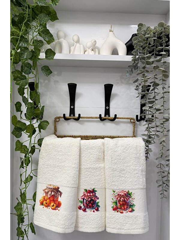 Çeyiz Diyarı Meyvelim Baskılı 3lü Mutfak Havlu Takımı 30x50 Cm