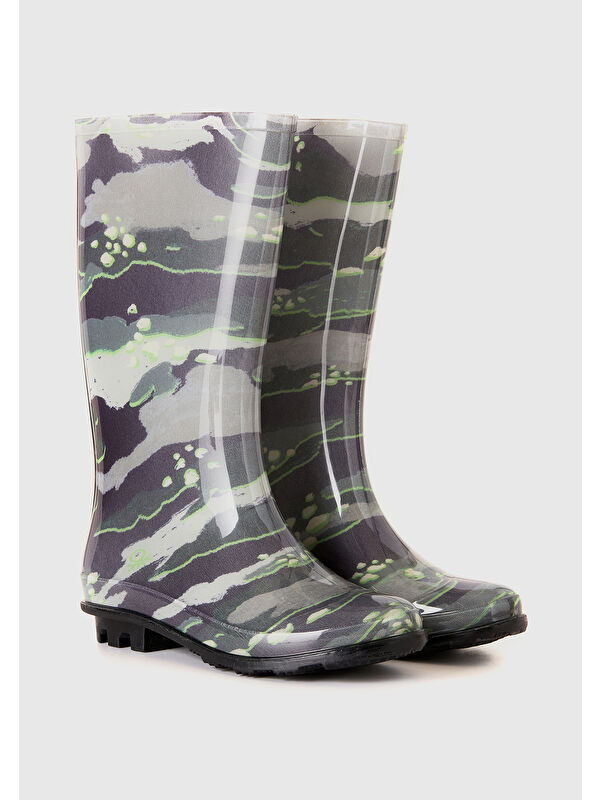 Unisex Kamuflaj Yağmur Çizmesi - Görsel 4
