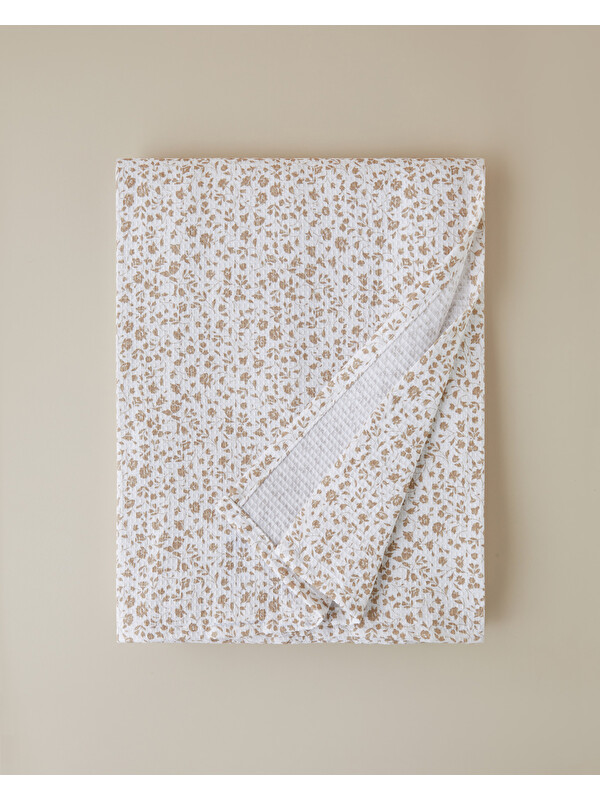English Home Floral Trail Çift Kişilik Pike 200x220 cm Bej
