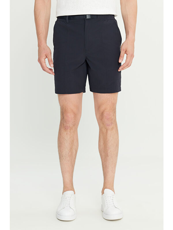 Altınyıldız Classics Erkek Lacivert 360 Her Yöne Esneyen Slim Fit Dar Kesim Yan Cepli Esnek Şort
