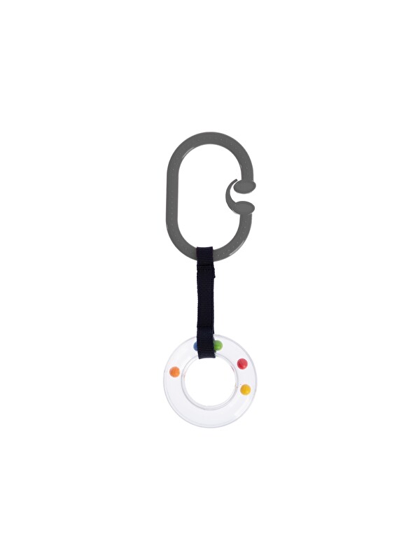 Babyjem Çıngıraklı Puset Halkası Gri Oval