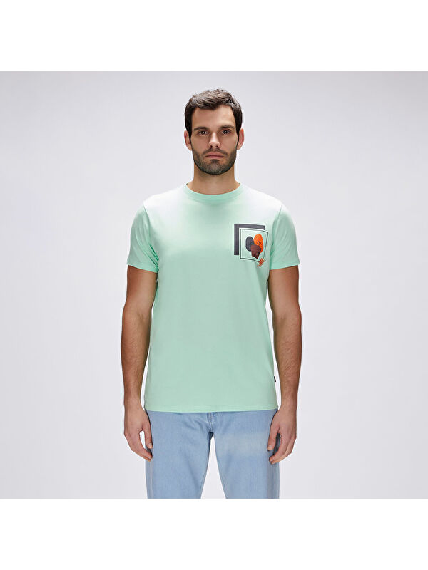 Bad Bear Bain Erkek Yeşil Yuvarlak Yaka Spor Tişört