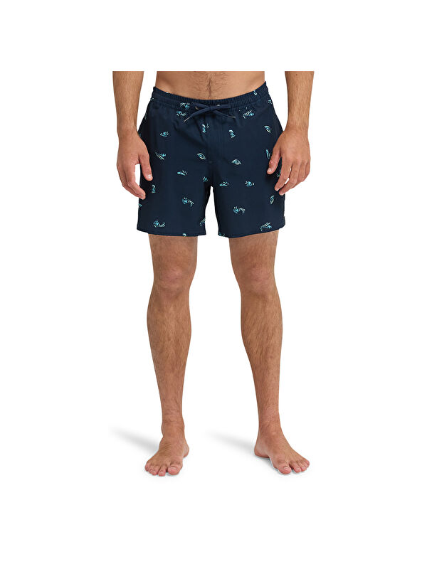 Quiksilver Stretch Printed Erkek Lacivert Mayo