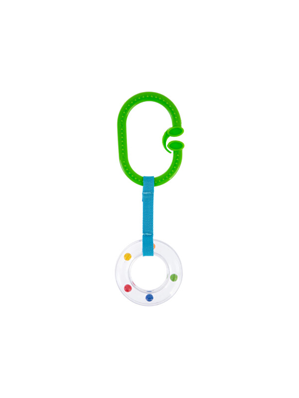 Babyjem Çıngıraklı Puset Halkası Yeşil Oval