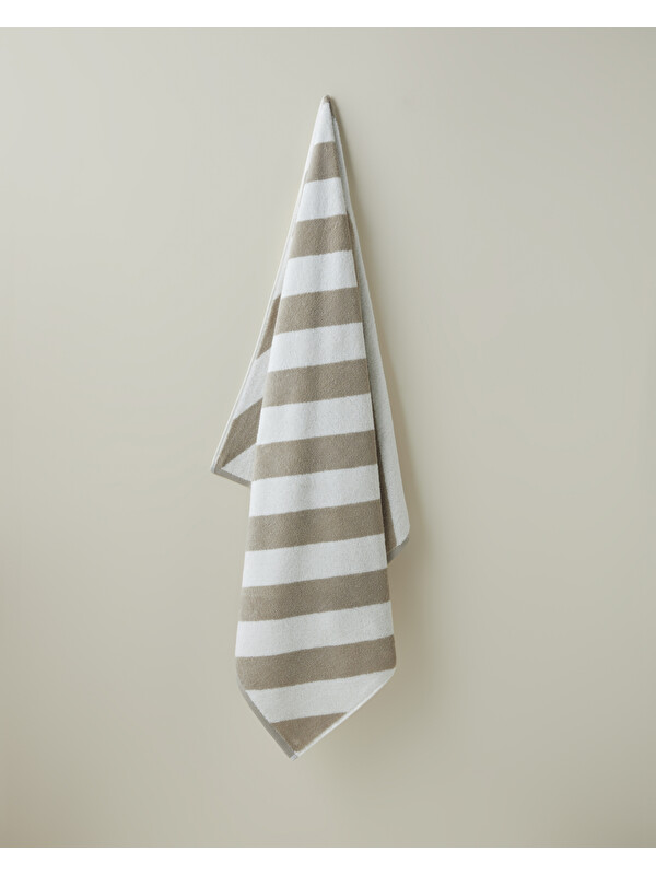 English Home Diagonal Pamuk Banyo Havlusu 90x150 cm Bej