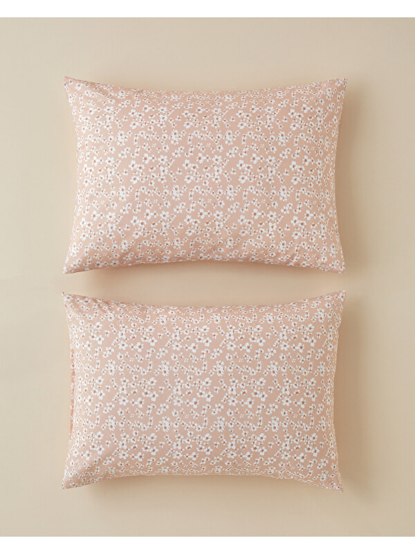 English Home Dulcie Kolay Ütülenir 2'li Yastık Kılıfı 50x70 cm Pembe
