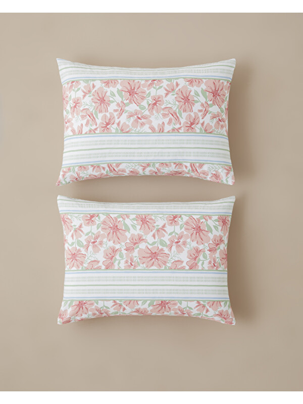 English Home Bera Kolay Ütülenir 2'li Yastık Kılıfı 50x70 cm Pembe