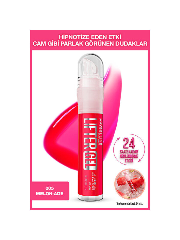 Maybelline New York Lifter Gel Ekstra Parlak ve Nemlendirici Dudak Parlatıcısı - 05 Melon Ade
