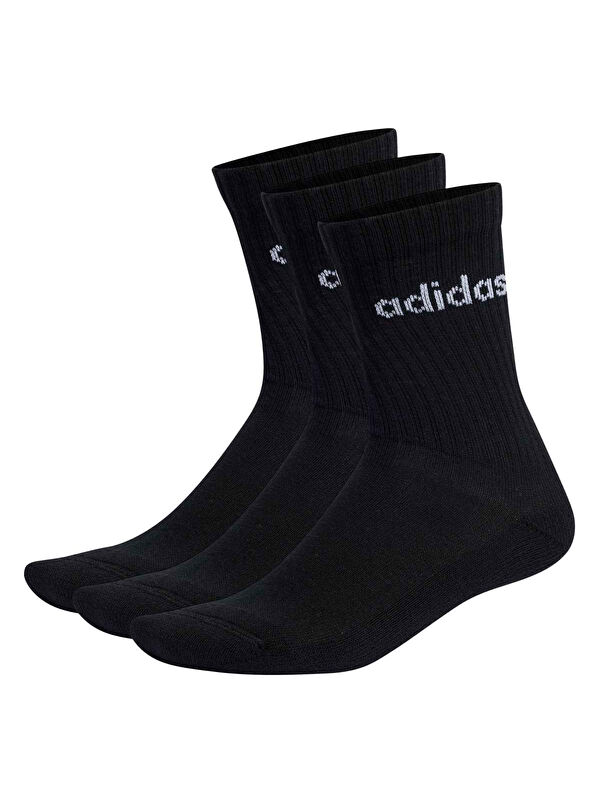 Adidas C Lin Crew 3'lü Siyah Çorap