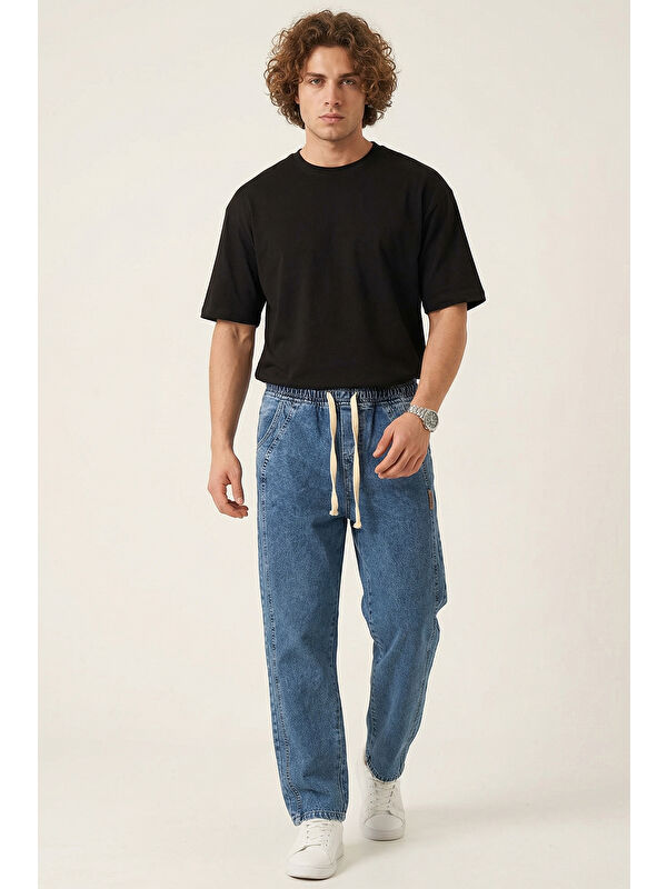 Bigdart Erkek Rahat Kesim Baggy Jean Pantolon 30076 - İndigo