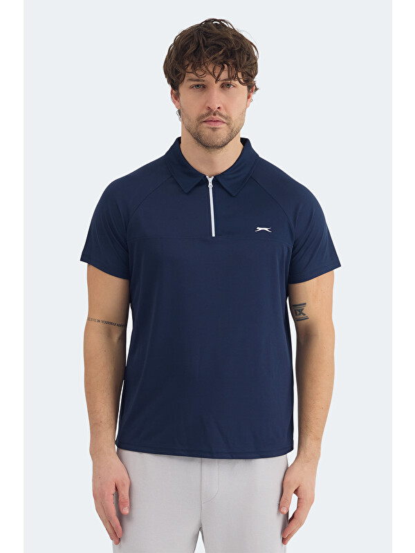 SLAZENGER REYANA Erkek Polo Yaka Lacivert Tişört