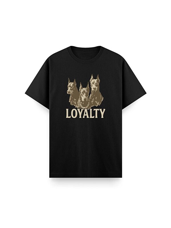 Oksit Loyalty Ön Baskılı Bisiklet Yaka Unisex Tişört