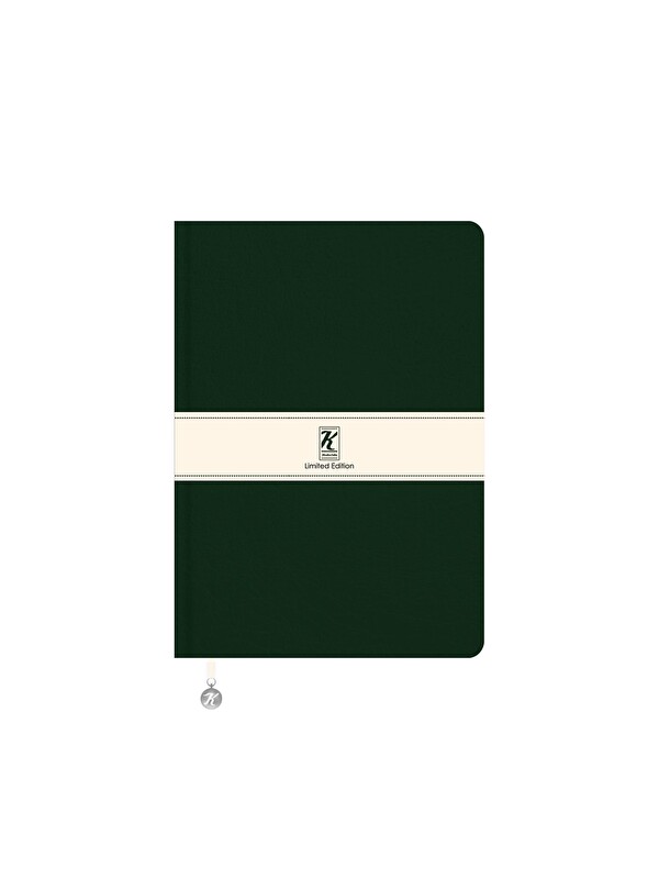 Keskin Color Çizgili Termo Deri ve Esnek Kapak Limited Edition Defter 17 x 24 CM - Yeşil