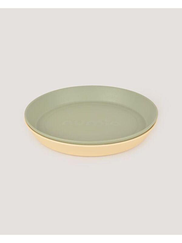 Let's Be Child 2'Li Yuvarlak Tabak Sage Green-Vanillia