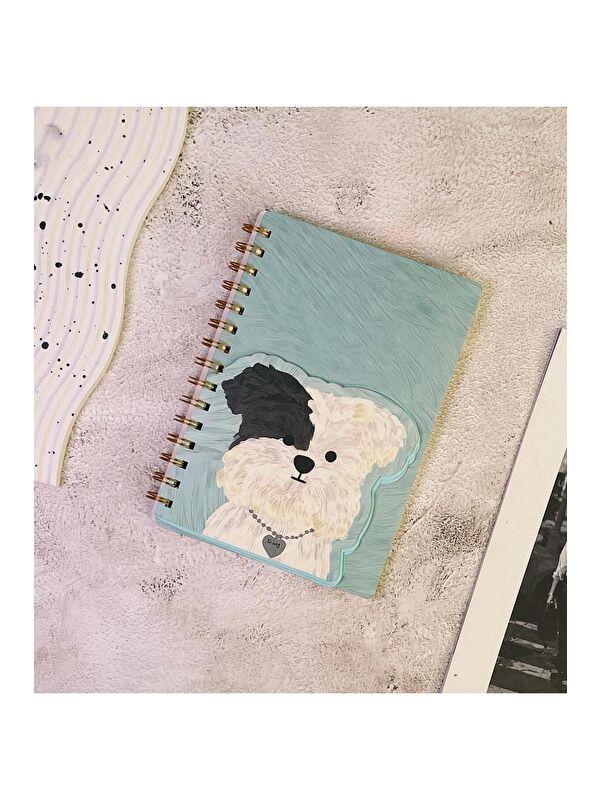 Bam Hediyelik Eşya Sevimli Köpek Kapaklı Spiral Defter