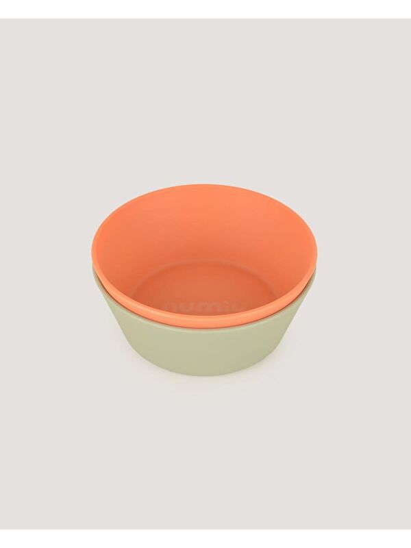Let's Be Child 2'Li Yuvarlak Kase Sage Green-Peach