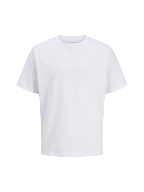 Jack & Jones Skills Minimal Erkek Beyaz Tişört