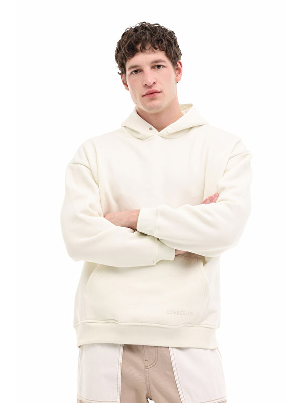 Lumberjack MB ROS 17HS109 5PR Ekru Erkek Sweatshirt