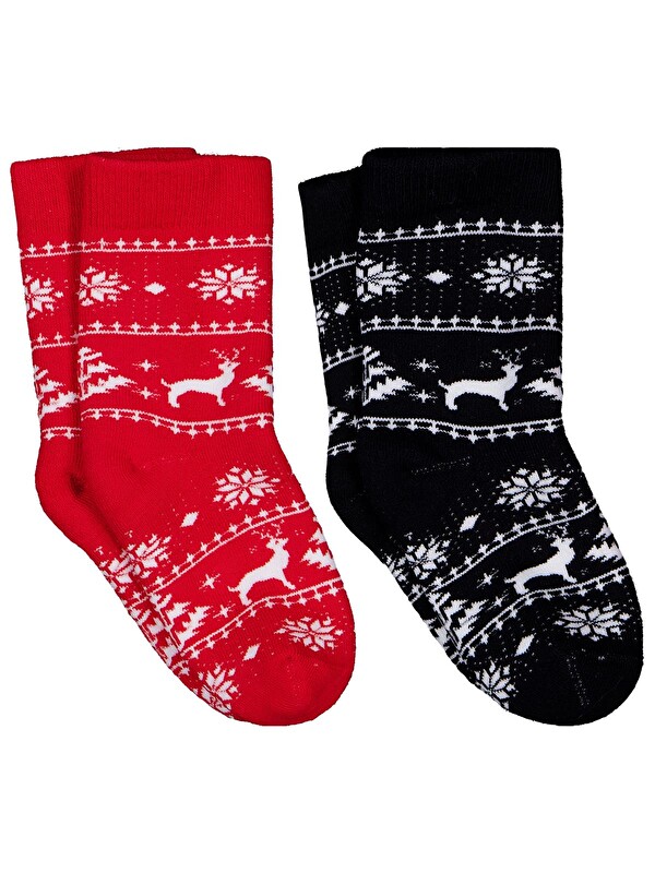 Civil Girls Snow Deer Havlu 2'li 3-11 Yaş Kız Soket Çorap - Standart