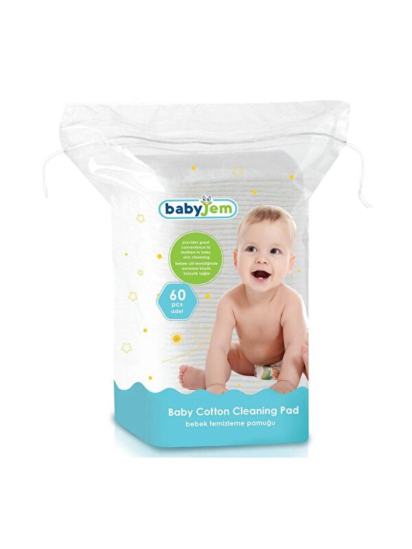 Babyjem Bebek Temizleme Pamuğu 60 Adet Beyaz