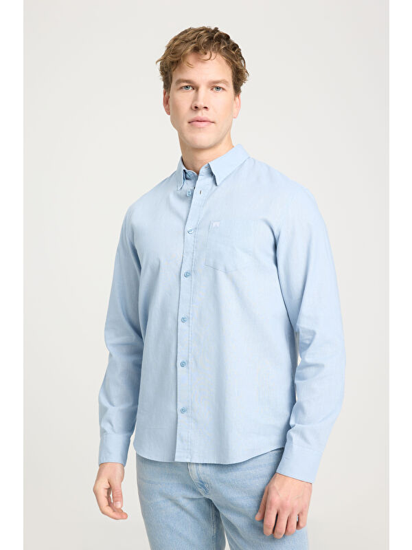Wrangler Regular Fit Normal Kesim Açık Mavi Gömlek