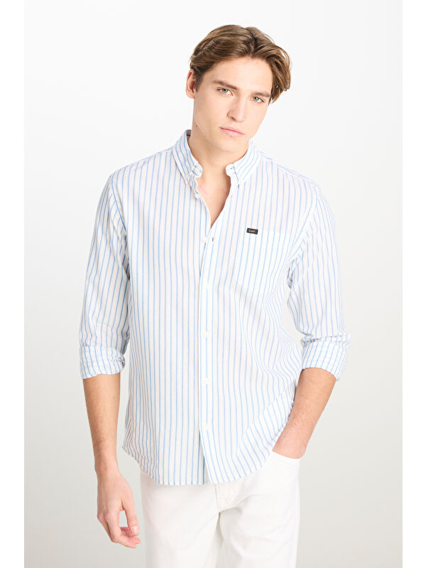 Lee Regular Fit Normal Kesim %100 Pamuk Beyaz Gömlek
