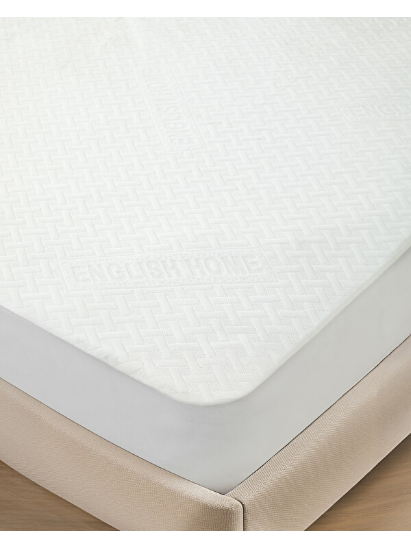 English Home Soft Care Örme Sıvı Geçirmez Tek Kişilik Alez 100x200 cm Beyaz