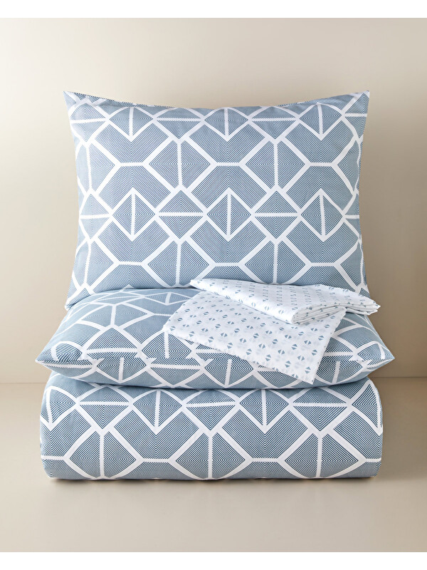English Home Triweave Kolay Ütülenir Çarşaflı Çift Kişilik Nevresim Takımı 200x220 cm Yeşil