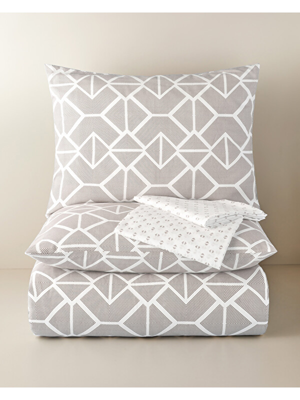 English Home Triweave Kolay Ütülenir Çarşaflı Çift Kişilik Nevresim Takımı 200x220 cm Bej