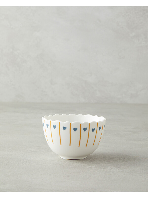 English Home Retro Hearty New Bone China Kase 10 cm Beyaz - Mavi