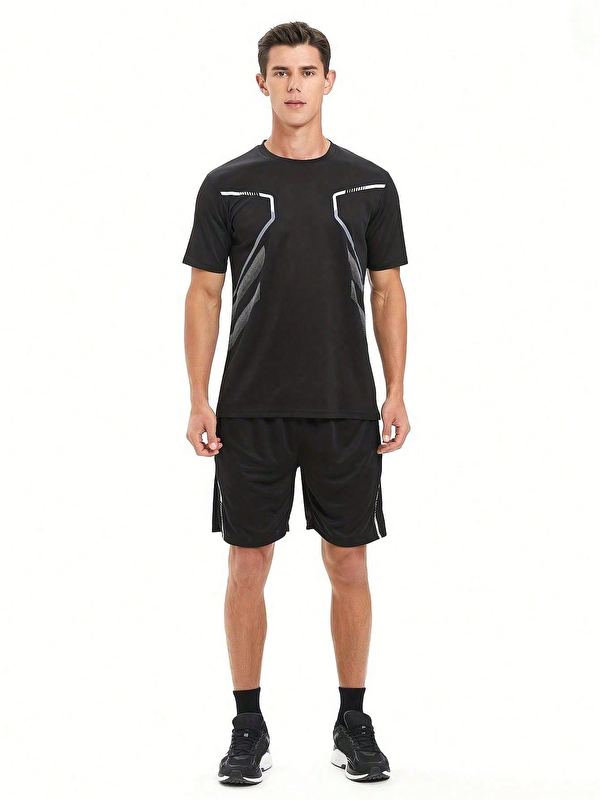 Genius Store Erkek Antreman Gym Polyester Erkek Sporcu Tişört