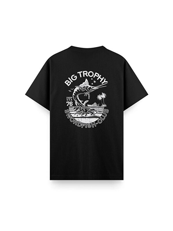Oksit Big Trophy Sırt Baskılı Bisiklet Yaka Unisex Tişört