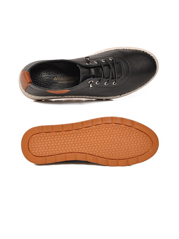 Ayakmod Bej Ayakmod Hakiki Deri Ortopedik Kadın Casual Ayakkabı 3030 Z