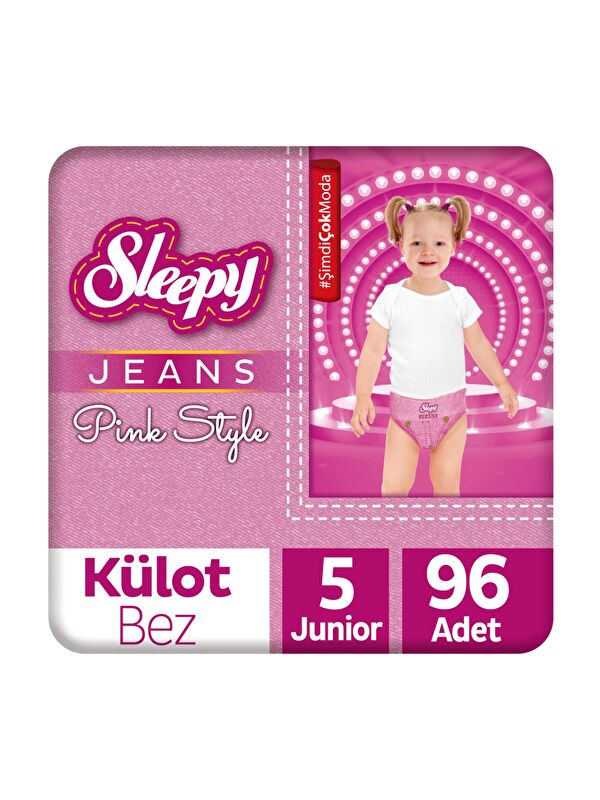 Sleepy Pink Jeans Külot Bez 5 Numara Junior 4’lü Jumbo 96 Adet